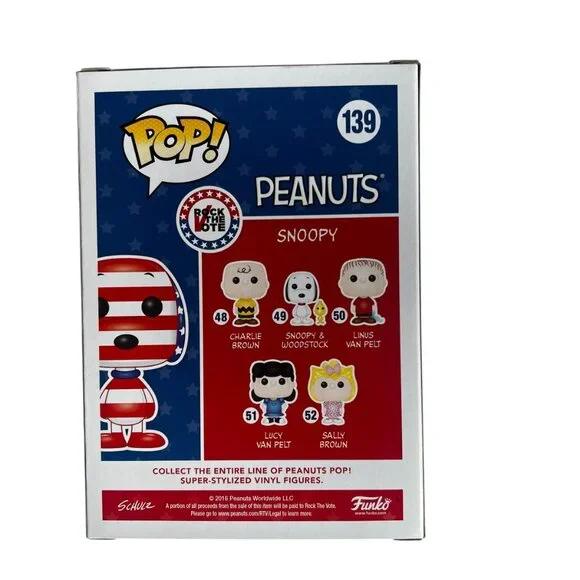 Funko POP Snoopy from Peanuts Rock The Vote 2016 Summer Convention Exclusive - Picture 4 of 8